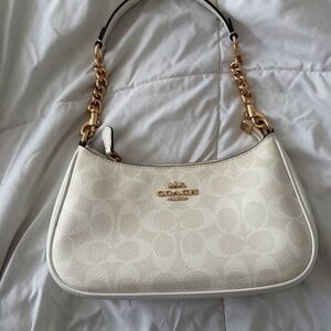Coach white terri purse shoulder bag